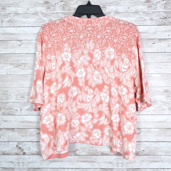 Isaac Mizrahi Womens Open Front Sweater Shrug Cardigan XL Floral NWOT 78A - Picture 3 of 5